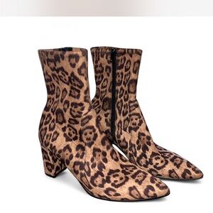 Brown Leopard Ankle Booties
